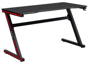 Herný stôl Mackenzie 140 - čierna / červená