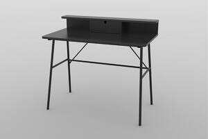 Dizajnový písací stôl Nava 100 cm, čierny