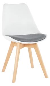 Jedálenská stolička Damara - biela / sivá / buk