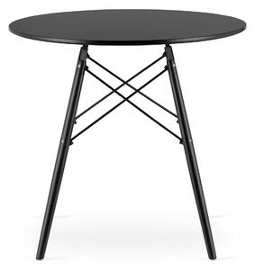 Čierny jedálenský stôl s čiernymi nohami OSLO 80x80
