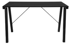 Dizajnový písací stôl Narges 125 cm, čierny sklenený