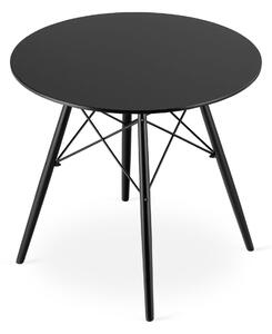 PreHouse TODI Okrúhly stôl 80 cm - čierny / čierne nohy