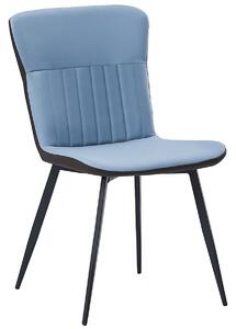 Jedálenská stolička Klarisa - modrá / hnedá / čierna