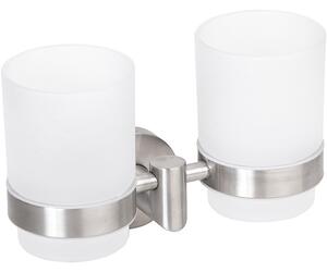 Bemeta Design NEO: Držiak kefiek, dvojitý, sklo - 104210025