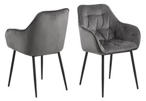 Dizajnová stolička Alarik, tmavosivá