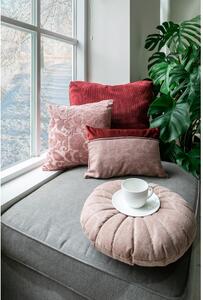Ružový dekoratívny vankúš Tiseco Home Studio Ribbed, 60 x 60 cm