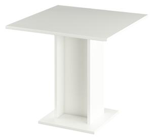 KONDELA Jedálenský stôl, biela, 79x79 cm, EUGO