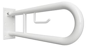 Bemeta Design HELP: Madlo, 600 mm, v tvare U, s držiakom TP, sklopné, bez krytky, biela - 301406274