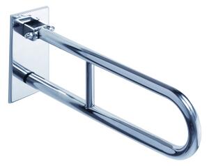 Bemeta Design HELP: Madlo, 600 mm, v tvare U, sklopné, s krytkou, nerez, mat - 301607272