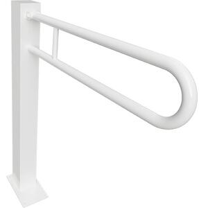 Bemeta Design HELP: Madlo, 750 mm, v tvare U, sklopné, ukotvené do zeme, bez krytky, biela - 301107304