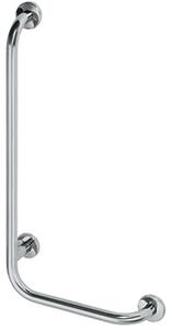 Bemeta Design HELP: Madlo, 890 mm, v tvare L, ľavé, s krytkou, nerez, lesk - 301112041