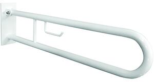 Bemeta Design HELP: Madlo, 600 mm, v tvare U, s držiakom TP, sklopné, s krytkou, biela - 301407273