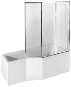 Besco Vaňová zástena AMBITION PREMIUM 3 130140 (130x140 cm | Transparent)
