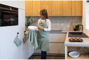 Súprava 3 zelených bavlnených kuchynských utierok Tiseco Home Studio, 70 x 50 cm
