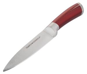 TEMPO-KONDELA JAVED, sada nožov v stojane, 8 ks, červená