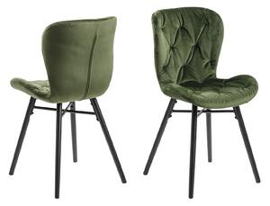 Moderná jedálenská stolička Alejo, lesnícka zelená