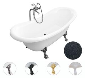 Besco Voľne stojaca vaňa zo sanitárneho kompozitu Amelia Glam G 190x77 bez prepadu