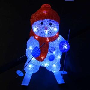 Svietiaci snehuliak 24 cm LED 28cm