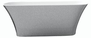 Besco Voľne stojaca vaňa z liateho mramoru Assos S-Line Glam 160x70 BESCO-Rozmery: 160x70, BESCO-Farba: Biela/grafit