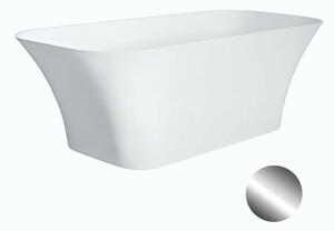 Besco Voľne stojaca vaňa z liateho mramoru Assos S-Line 160x70 BESCO-Typ výpuste: Click-Clack štandard, chróm, BESCO-Rozmery: 160x70, BESCO-Farba: Biela