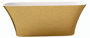 Besco Voľne stojaca vaňa z liateho mramoru Assos S-Line Glam 160x70 BESCO-Rozmery: 160x70, BESCO-Farba: Biela/grafit