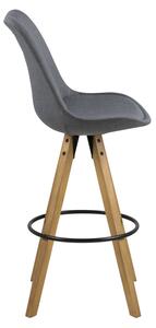 Dizajnová barová stolička Nascha, tmavo šedá