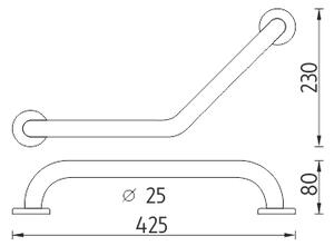 Nimco Madlo lomené 425x25 mm - BM 7035L-18