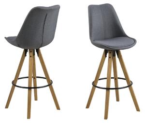 Dizajnová barová stolička Nascha, tmavo šedá