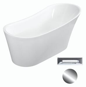 Besco Akrylátová voľne stojaca vaňa Calima 170x74 BESCO-Typ výpuste: Click-Clack s prepadom, chróm, BESCO-Rozmery: 170x74, BESCO-Farba: Biela