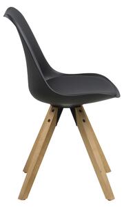 Dizajnová stolička Nascha, čierna-prírodná