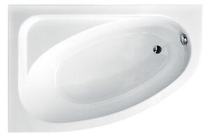 Besco Akrylátová asymetrická vaňa Cornea 140x80 (150x100) BESCO-Rozmery: 140x80, BESCO-Farba: Biela, BESCO-Orientácia: Pravá
