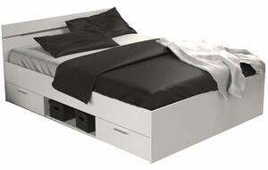 Manželská posteľ s úložným priestorom Michigan New 140 - biela