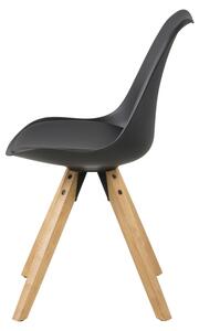 Dizajnová stolička Nascha, čierna-prírodná