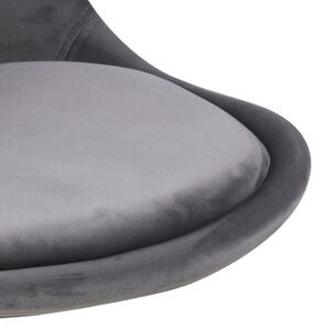 Dizajnová stolička Nascha, tmavo šedá tkanina