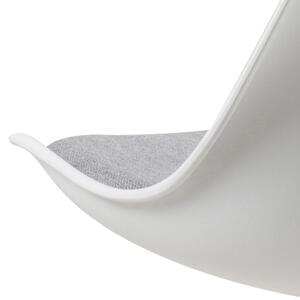 Dizajnová stolička Nascha, biela-šedá-prírodná