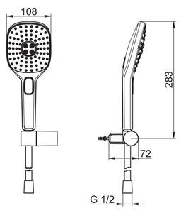 Hansa Sprchová súprava HANSAACTIVEJET STYLE s 3-polohovou sprchou 84380233
