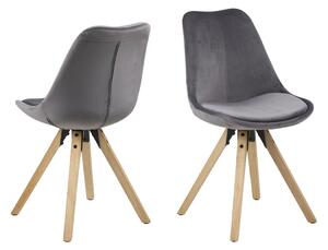 Dizajnová stolička Nascha, tmavo šedá tkanina