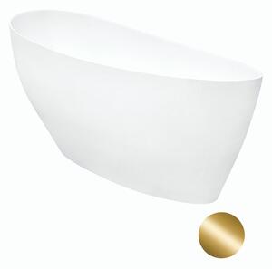 Besco Voľne stojaca vaňa z liateho mramoru Keya 165x70 BESCO-Typ výpuste: Click-Clack štandard, chróm, BESCO-Rozmery: 163,5x70,5, BESCO-Farba: Biela