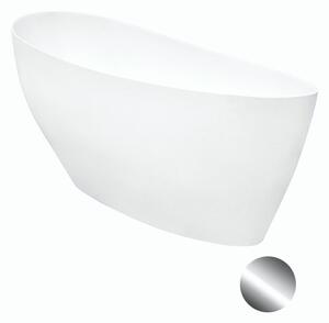 Besco Voľne stojaca vaňa z liateho mramoru Keya 165x70 BESCO-Typ výpuste: Click-Clack štandard, chróm, BESCO-Rozmery: 163,5x70,5, BESCO-Farba: Biela