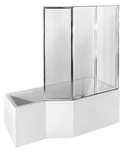 Besco Akrylátová atypická vaňa s vaňovou zástenou INTEGRA VK 3 150x75 (170x75) BESCO-Rozmery: 150x75, BESCO-Farba: Biela, BESCO-Orientácia: Ľavá
