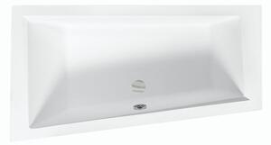 Besco Akrylátová asymetrická vaňa so zníženým lemom Intima Slim 150x85 (160x90)