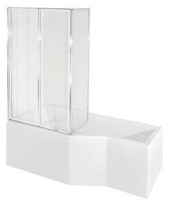Besco Akrylátová atypická vaňa s vaňovou zástenou INTEGRA VK 3 150x75 (170x75) BESCO-Rozmery: 150x75, BESCO-Farba: Biela, BESCO-Orientácia: Ľavá