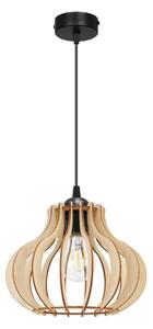 Závesné svietidlo Timber 3, 1x drevené tienidlo, m