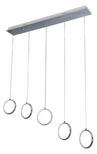 Závesné LED svietidlo Anello, 5x LED 35w, 4000k, ch