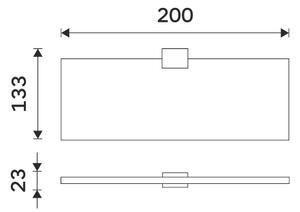 Nimco Polica, 20 cm KIBO čierna - Ki-X320-C-90