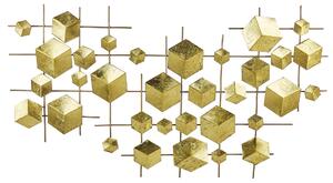 Nástenná dekorácia zlatá železo nepravidelný tvar geometrický vzor moderný glamour štýl dekorácie doplnky