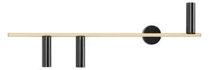 Aldex TREVO 3 BLACK BRASS | Moderná nástenná lampa v čierno-mosadznej kombinácii Variant: Ľavá