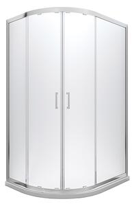 Besco Asymetrický sprchový kút MODERN AS 100x80 (120x90), výška 185 cm - bez vaničky BESCO-Rozmery: 100x80, BESCO-Profily: profily: chróm, výplň: mat