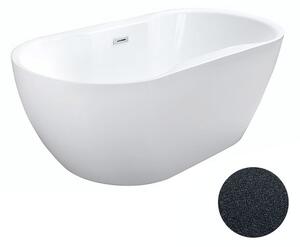 Besco Akrylátová voľne stojaca vaňa Navia Glam G 140x75 (150x80, 160x80) BESCO-Typ výpuste: Click-Clack s prepadom, chróm, BESCO-Rozmery: 140x75, BESCO-Farba: Biela/grafit