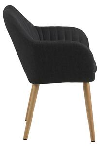 Dizajnová stolička Nashira, tmavá antracitová